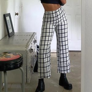 Princess Polly Euros Pants Black and White, US 6